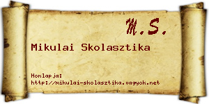Mikulai Skolasztika névjegykártya